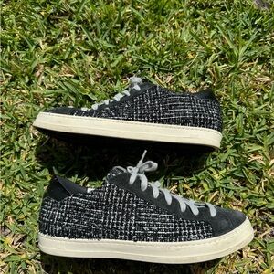 P448 Black and Gray Sneakers glitter tweed
